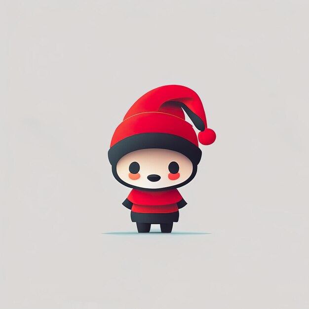 Kerst minimalistische mascotte Generatieve AI