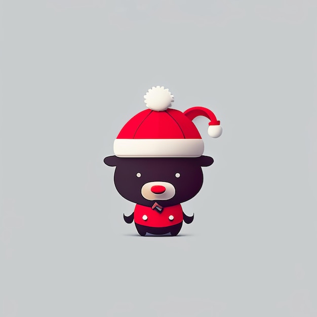 Kerst minimalistische mascotte Generatieve AI