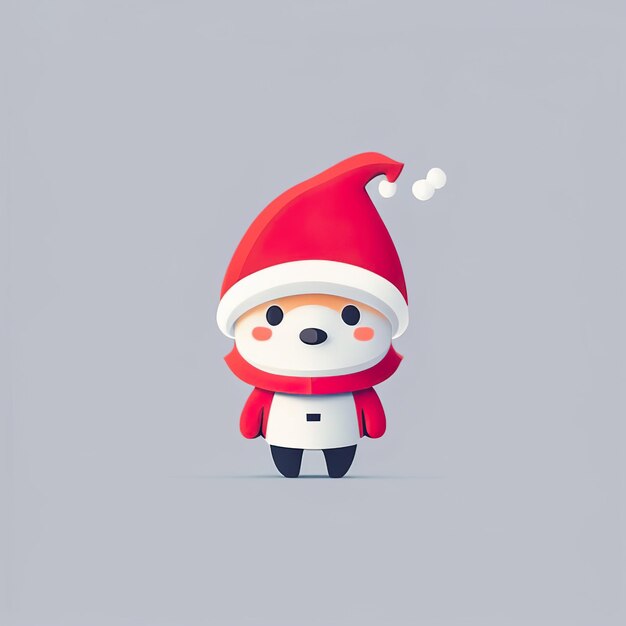 Kerst minimalistische mascotte Generatieve AI