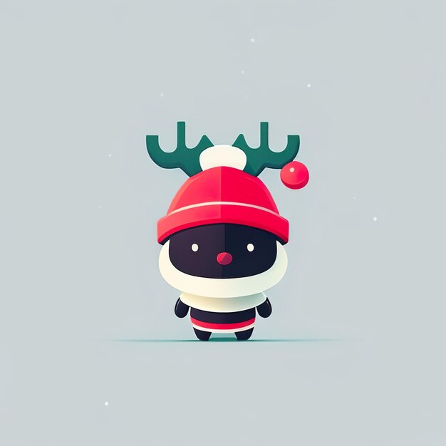 Kerst minimalistische mascotte Generatieve AI