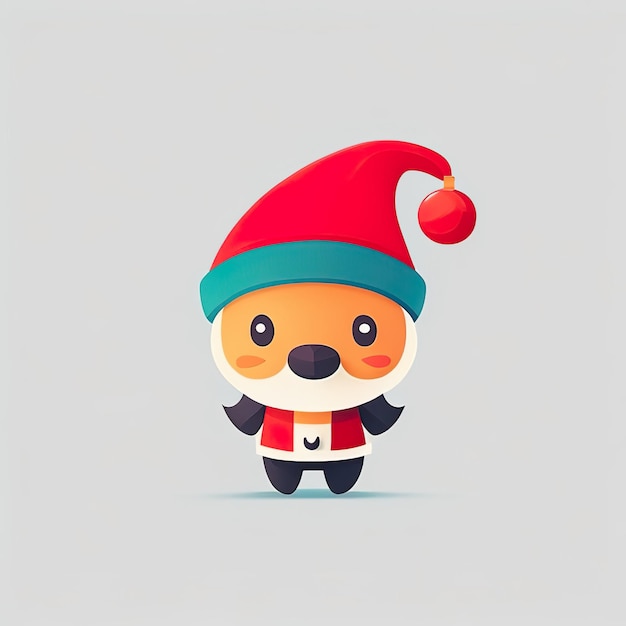 Kerst minimalistische mascotte Generatieve AI