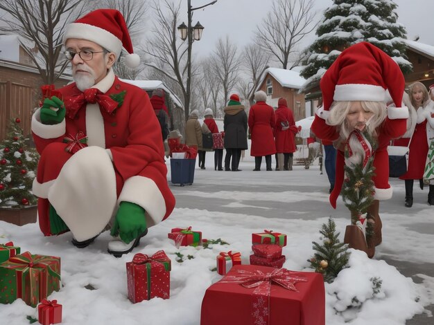 Kerst mooie close-up afbeelding ai gegenereerd