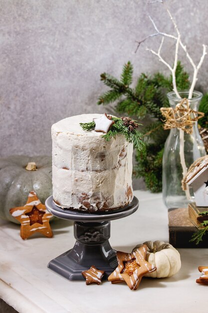 Kerst naakte cake