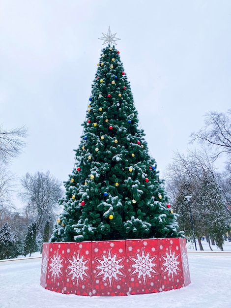 Kerst nieuwjaar boom achtergrond