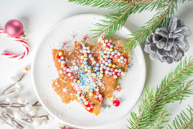 Kerst ontbijt pannenkoeken set