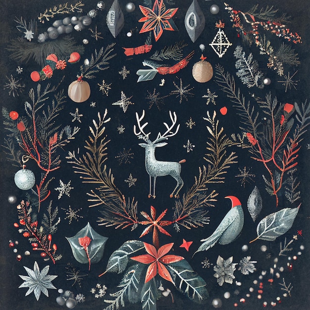 Kerst patroon Winter illustratie