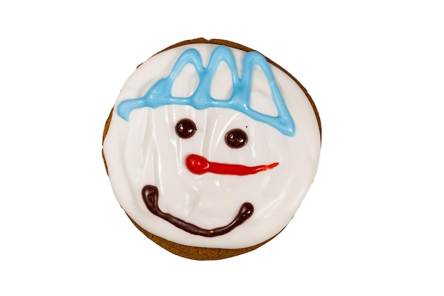 Kerst peperkoek cookie geïsoleerd op witte achtergrond