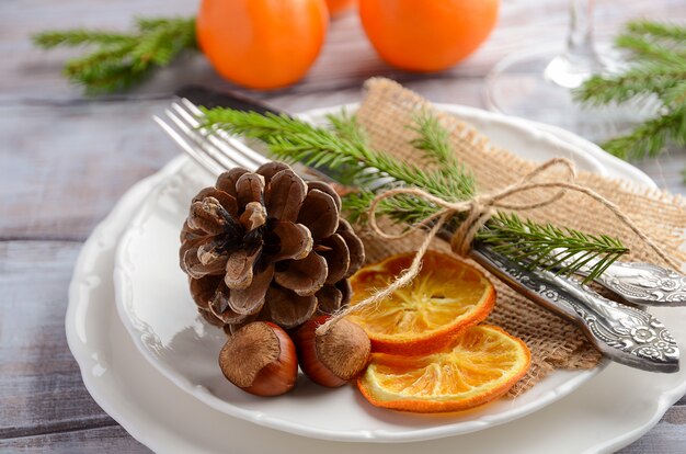 Kerst tafel couvert.