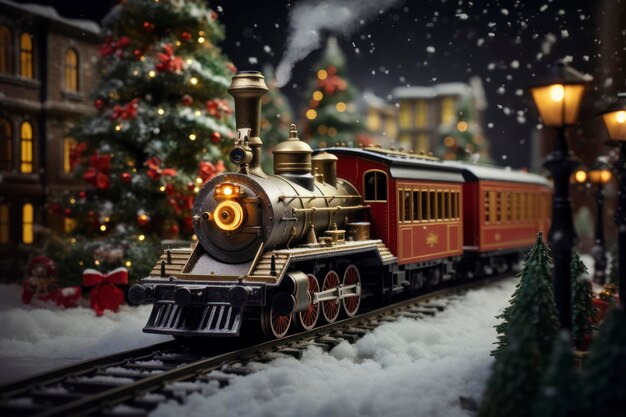 Foto kerst trein
