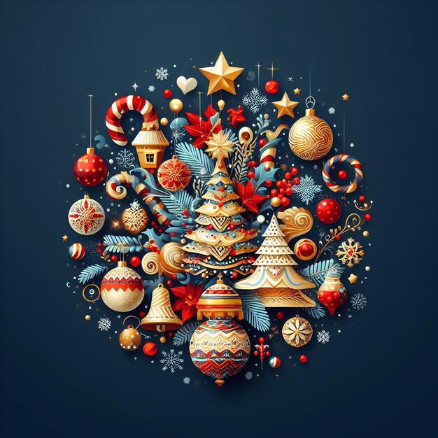 Foto kerst vector achtergrond creatief ontwerp groeten kaart banner poster top view xmas decoratie