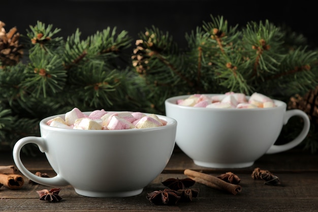 Kerst warme chocolademelk met marshmallows