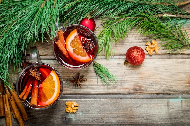 Kerst warme glühwein