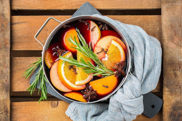 Kerst winter warme drank glühwein