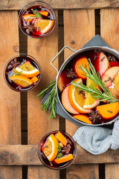 Kerst winter warme drank glühwein