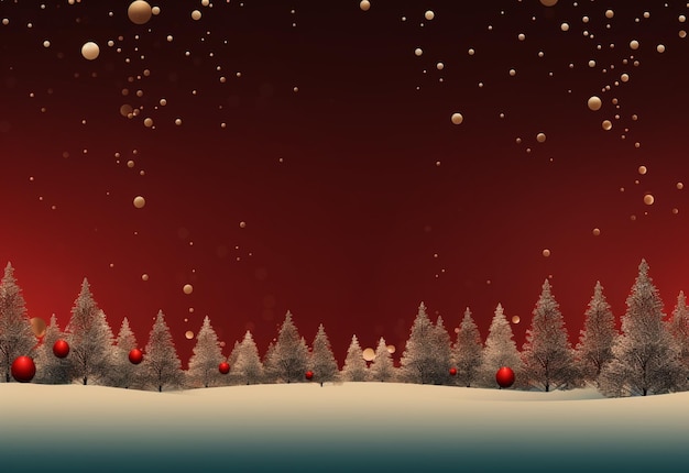 Kerstachtergrond met negatieve ruimte realistisch beeld ultra hd hoog ontwerp zeer gedetailleerd