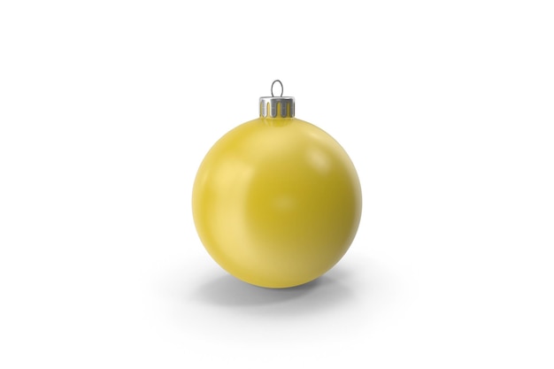 Kerstballen Geel 3d