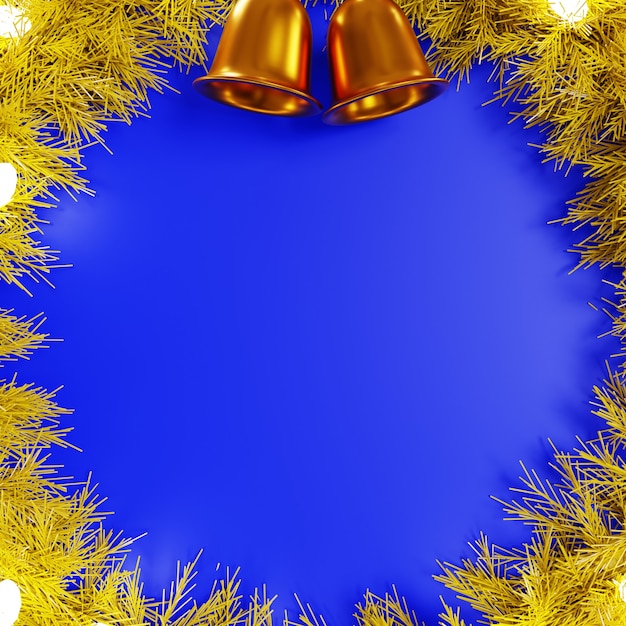 kerstbel met krans cirkelframe kerstframe