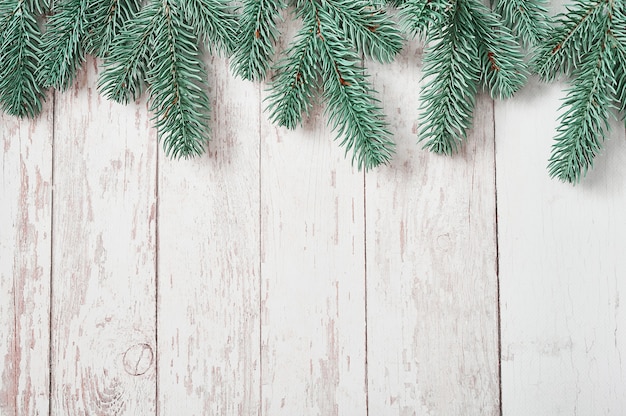 Kerstboom achtergrond. Gelukkig Nieuwjaar wenskaart.