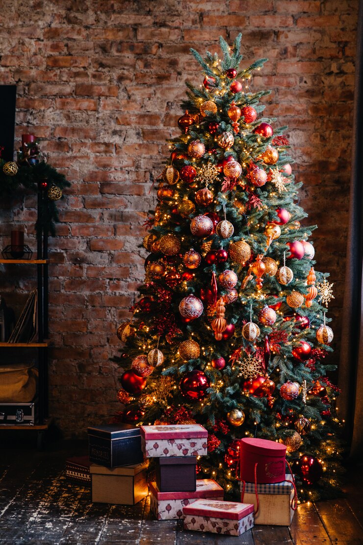 Foto kerstboom en cadeautjes