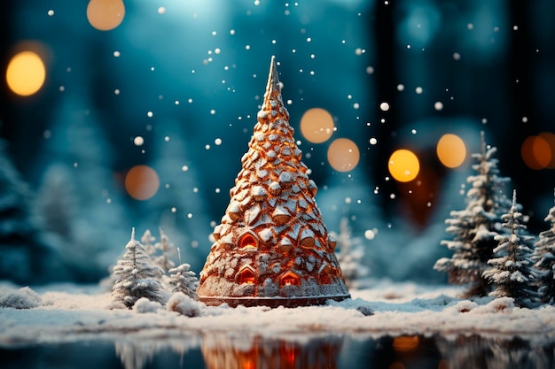 Kerstboom en decoraties generatieve ai