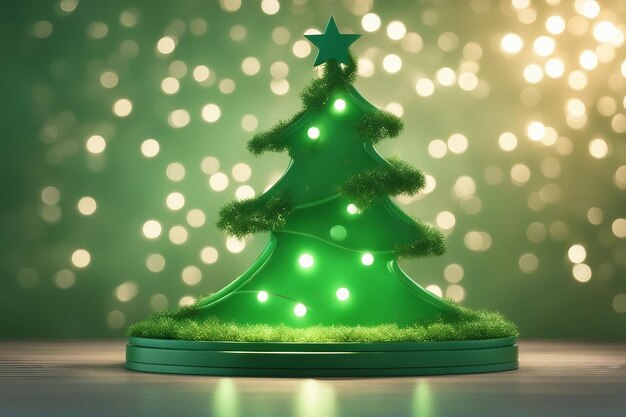 Kerstboom groen met de kerstman