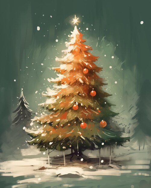 kerstboom illustratie