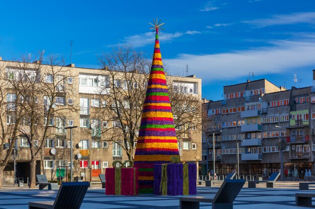 Kerstboom in Wroclaw, Polen