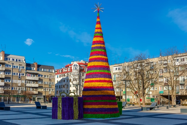 Kerstboom in Wroclaw, Polen