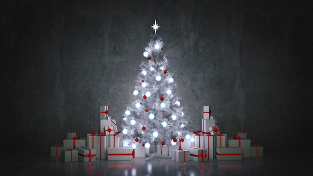 Kerstboom met cadeausKerstconcept