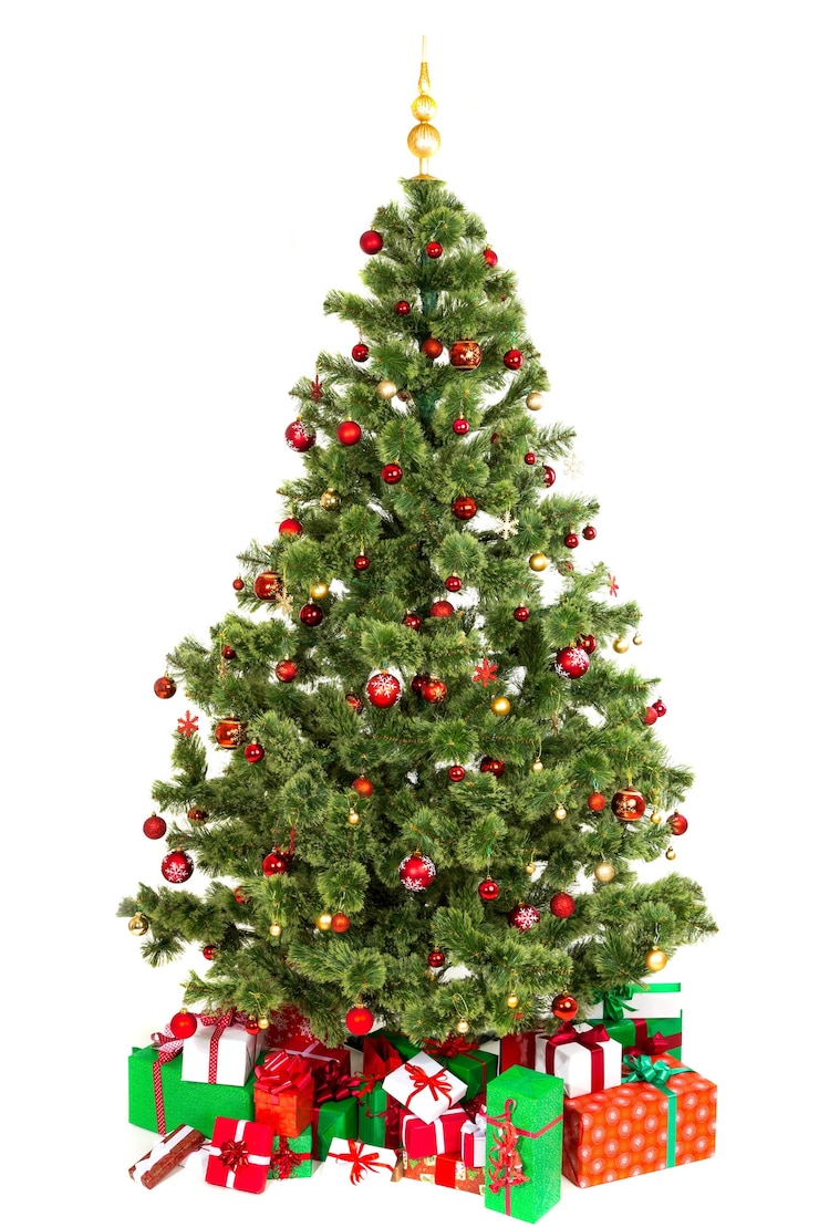 Foto kerstboom met cadeautjes eronder