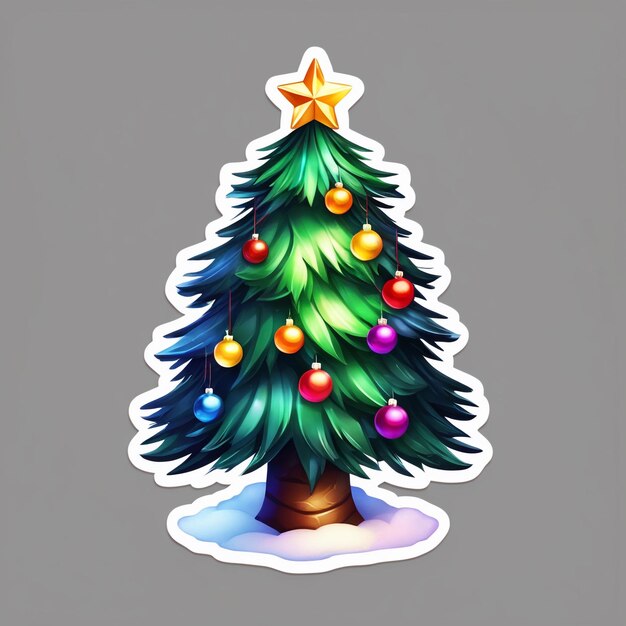 Kerstboom met witte achtergrond