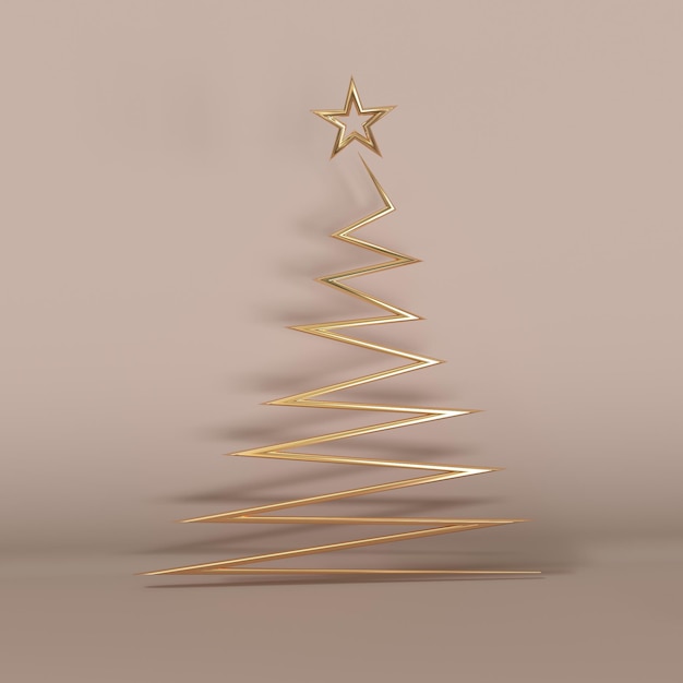 Kerstboom teken pictogram 3d-rendering