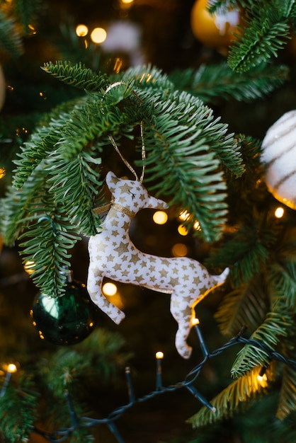 Kerstboomstuk speelgoed herten op Kerstboom