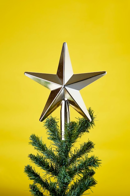 Kerstboomtop met een gouden ster