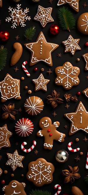 Kerstbrood koekje behang