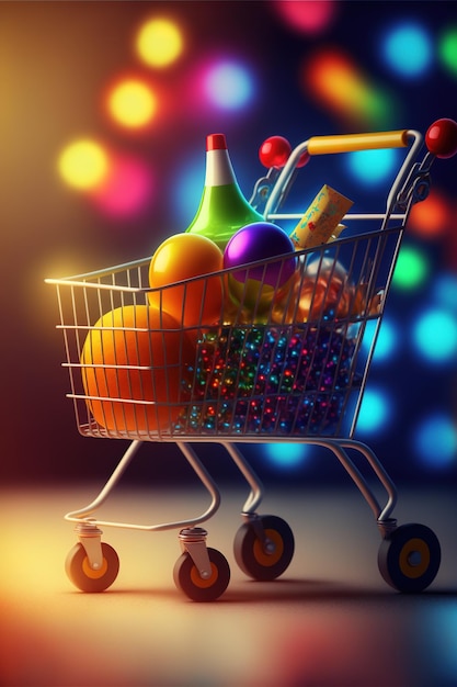 Kerstcadeaus in een trolley