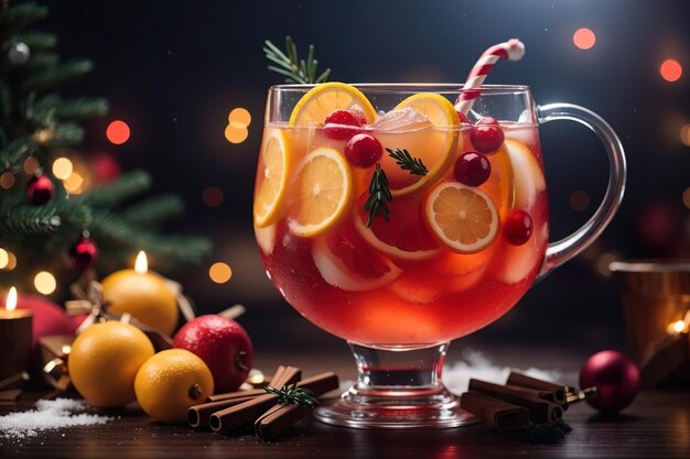 Foto kerstcocktail kerst vieren met prachtige dranken