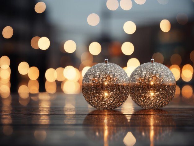 Kerstcompositie met bokeh achtergrond en kopieer ruimte