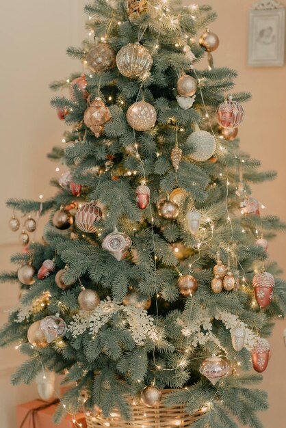 Foto kerstdecor in vintage stijl