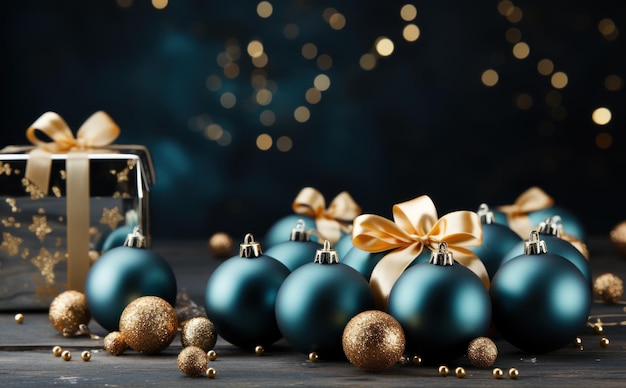 Kerstdecoratie banner heldere Kerstmis en Nieuwjaar ontwerp vakantie frame AI