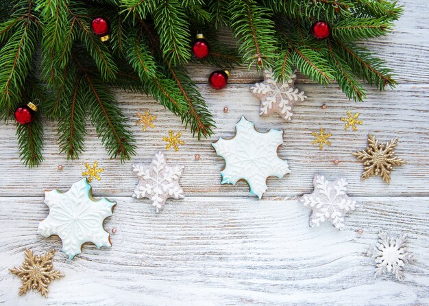 Kerstdecoratie met koekjes