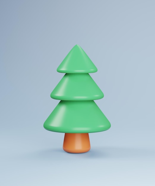 Kerstdecoratie op lichtblauwe achtergrond, 3d render