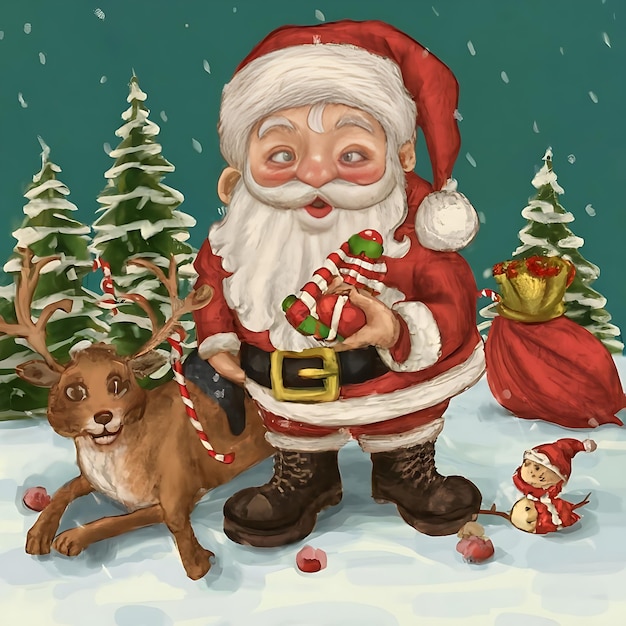 Kerstfeesten achtergrond Vrolijke kerstposterontwerp kleine sneeuw kerstbomen met ballen wi