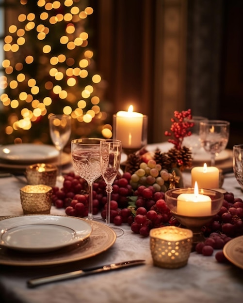 Kerstfeestjes met een gezellige sfeer en gelukkige gevoelens