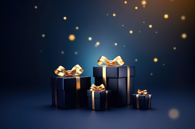 Kerstgeschenkdozen met AI Generative