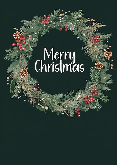 Kerstkaartje met kerstversieringen