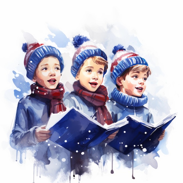 kerstkinderen illustratie