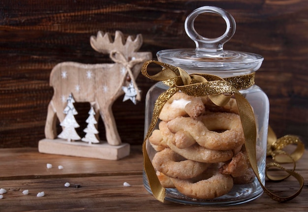 Kerstkoekjes in een glazen pot