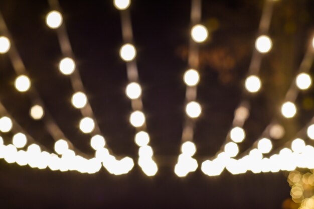 Kerstlicht in de stad Defocus afbeelding