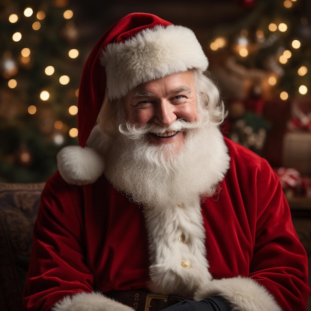 kerstman in rood kerstmanpak voor feestelijke kerstmis